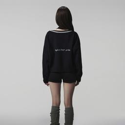 V NECK BOXY KNIT SWEATER OHZ