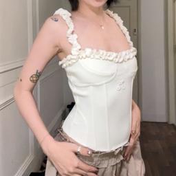 (PRE-ORDER) Áo ôm 2 dây bèo corset ver1 plus Nhabachtuoc