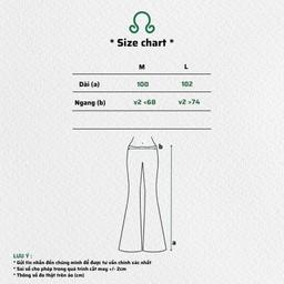 Quần loe cạp trễ bản to chất gân thái co dãn nhabachtuoc ( lowraise pant )