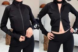 Áo khoác form ôm thể thao chất umi cho dãn khoá kéo 2 đầu nhabachtuoc ( sporty jacket nhabachtuoc )
